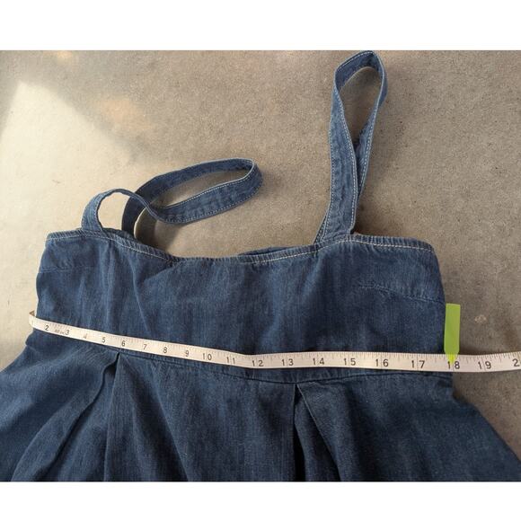 Reformation Denim Dress Size 10 Babydoll Mini Dress Cecil Denim Mini Reformation - Picture 10 of 14